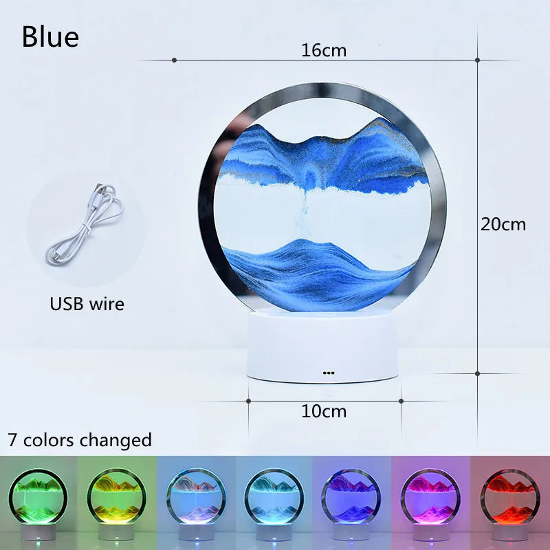 Flowing sand night light as a relaxing gift