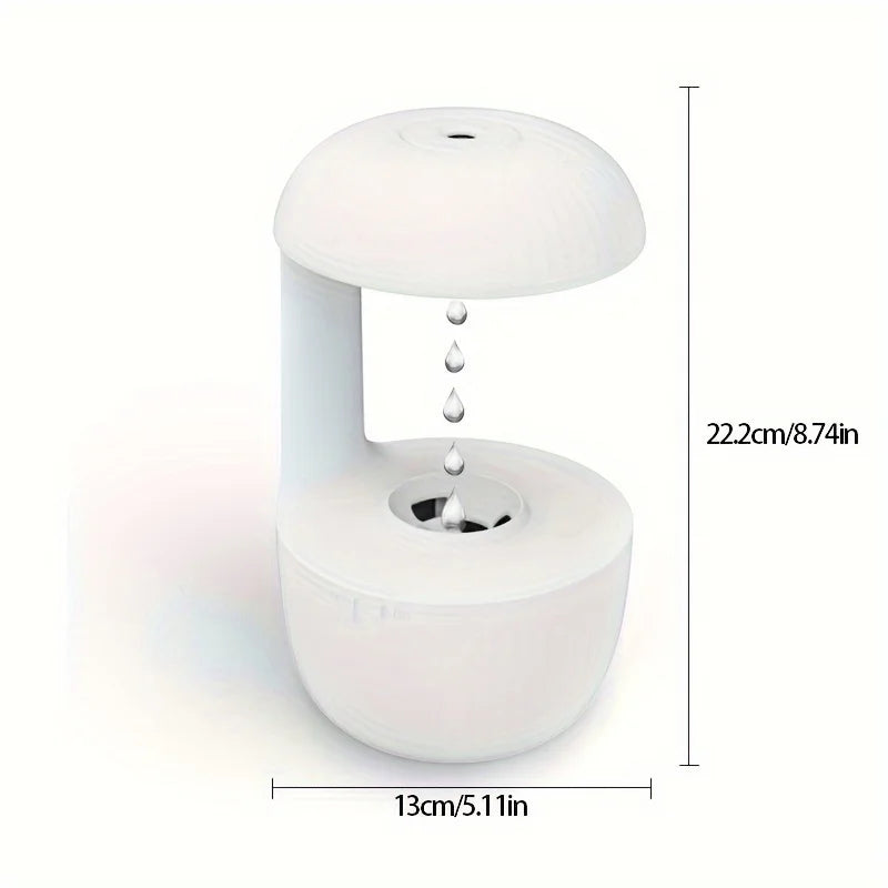 600Ml Anti-Gravity Water Droplet Humidifier USB Quiet Cool Mist LED Night Light Desktop Home Office ...