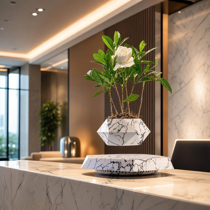 Magnetic Levitating Flower Pot - 360 Degrees Rotation, Home & Office Decor