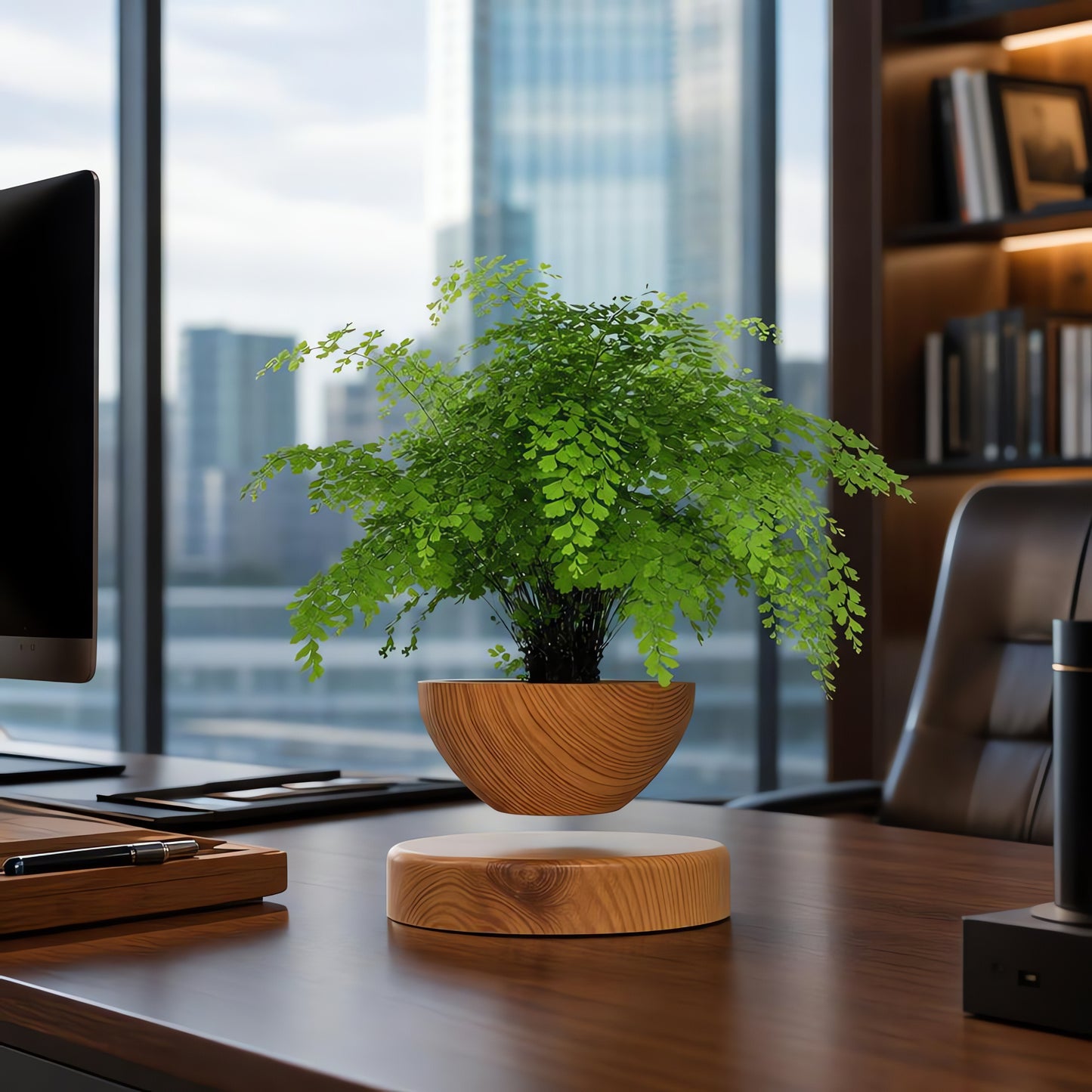 Magnetic Levitating Flower Pot - 360 Degrees Rotation, Home & Office Decor