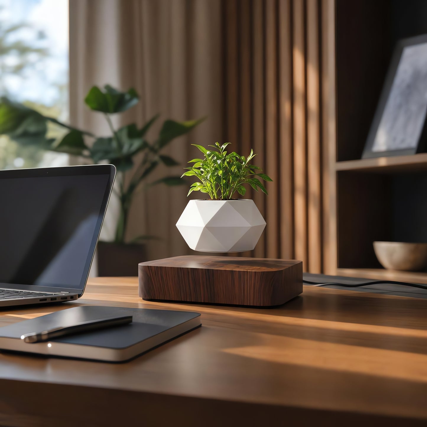 Magnetic Levitating Flower Pot - 360 Degrees Rotation, Home & Office Decor