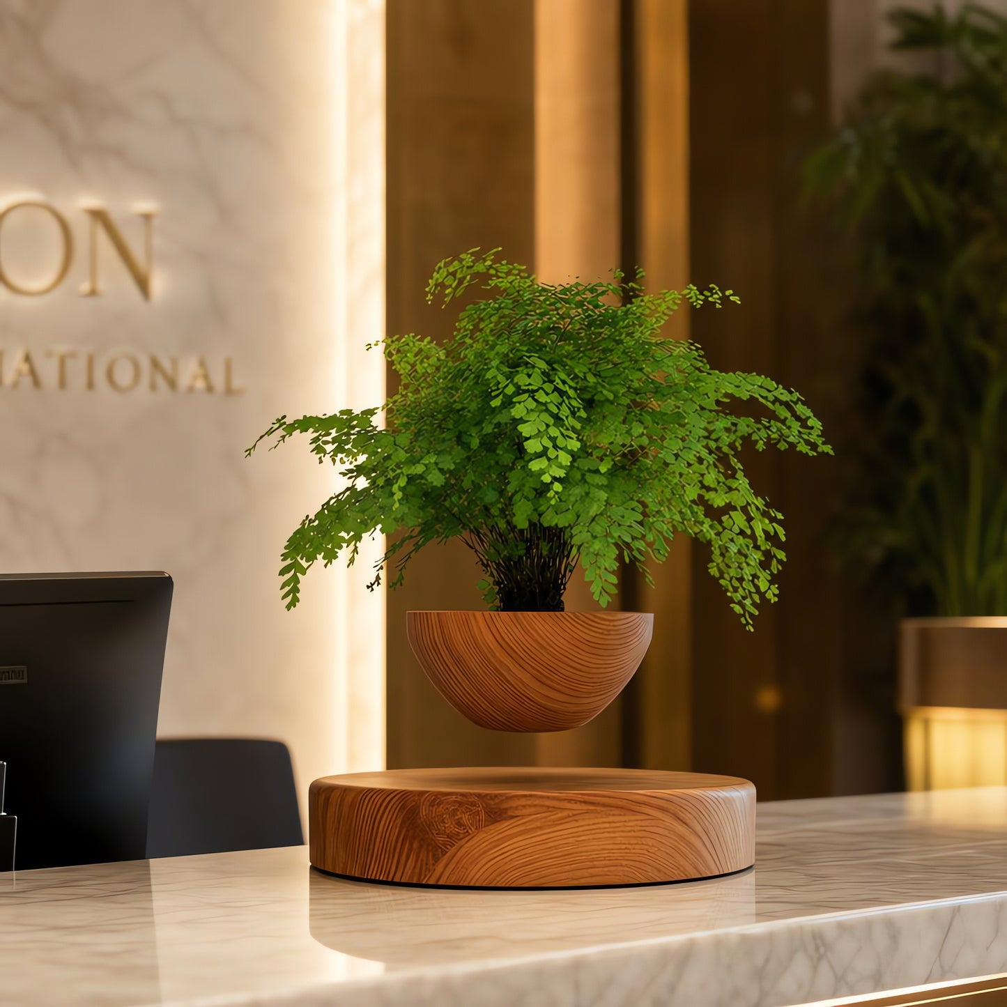 Magnetic Levitating Flower Pot - 360 Degrees Rotation, Home & Office Decor