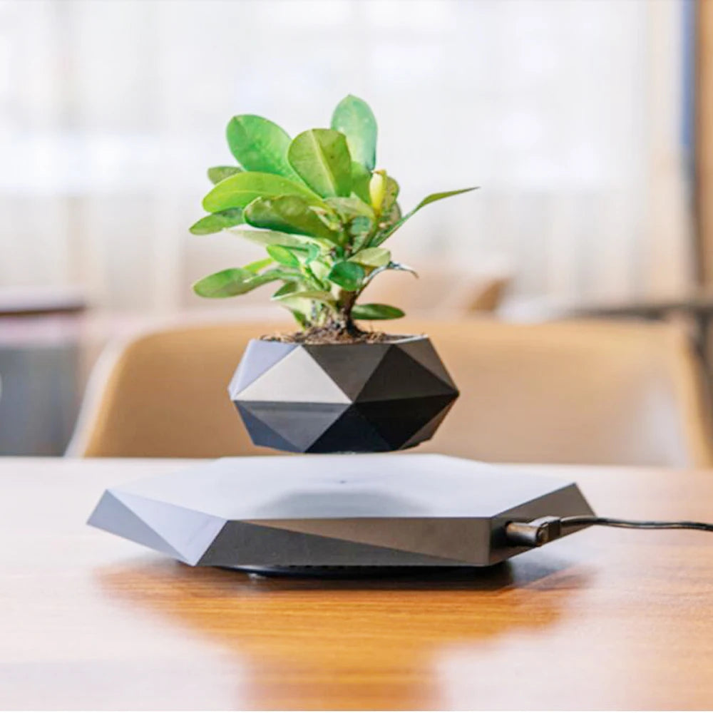 Hot Sale Levitating Air Bonsai Pot Rotation Planters Magnetic Levitation Suspension Flower Floating ...