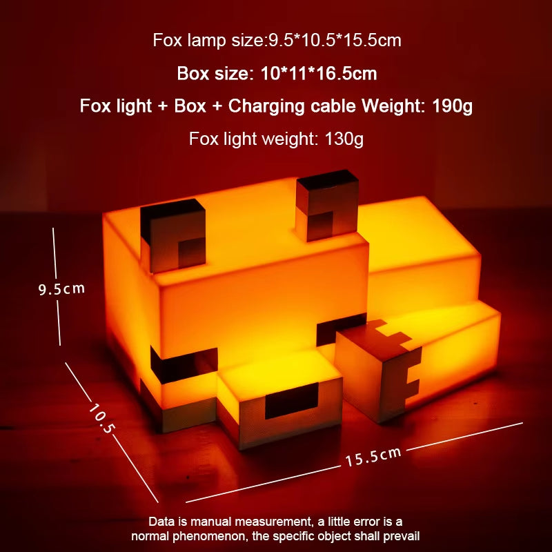 Pixel fox desk lamp size reference, about 16 cm wide