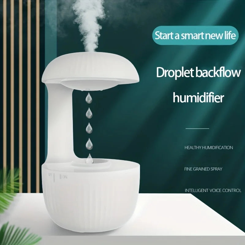 600Ml Anti-Gravity Water Droplet Humidifier USB Quiet Cool Mist LED Night Light Desktop Home Office ...