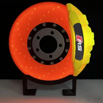 Original Night Light 3D Printing Luminous Brake Disc Caliper Model, LED Creative Desktop Charging Ambient Lamps