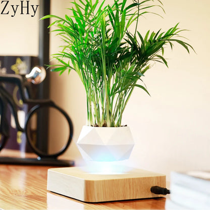 Hot Sale Levitating Air Bonsai Pot Rotation Planters Magnetic Levitation Suspension Flower Floating ...
