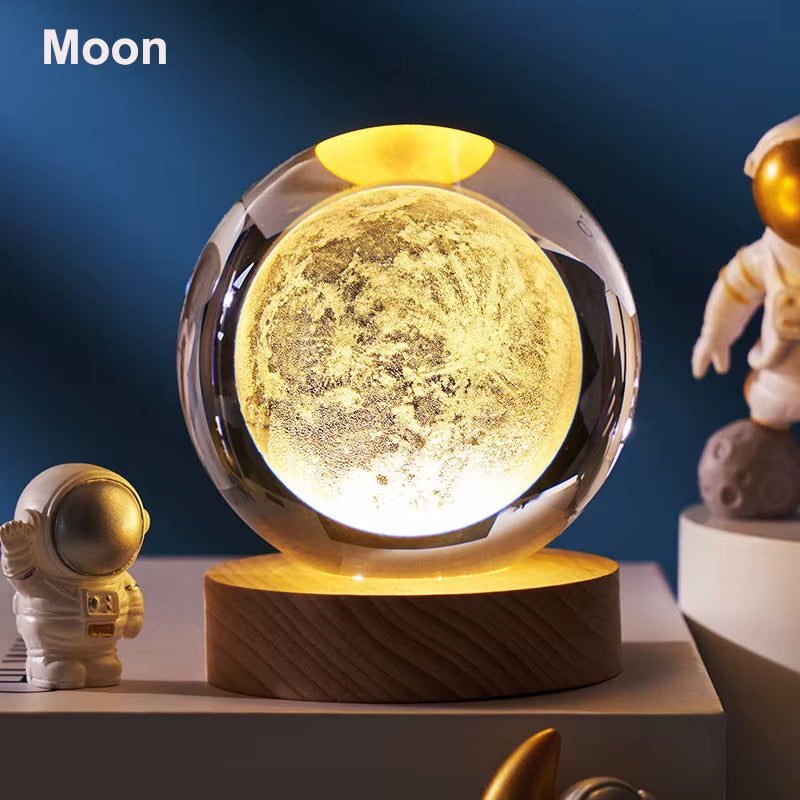 Astronomy crystal ball lamp as a gift idea