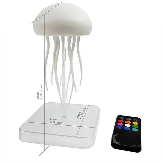 LED jellyfish lamp with glowing RGB tentacles