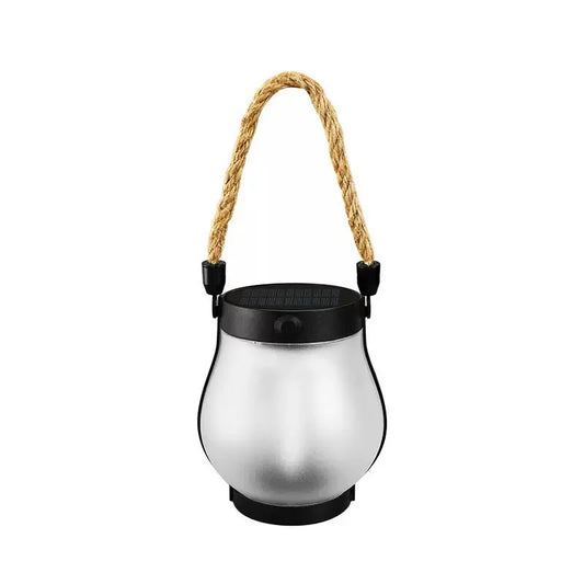 Solar flame rope lantern with flickering 3D flame