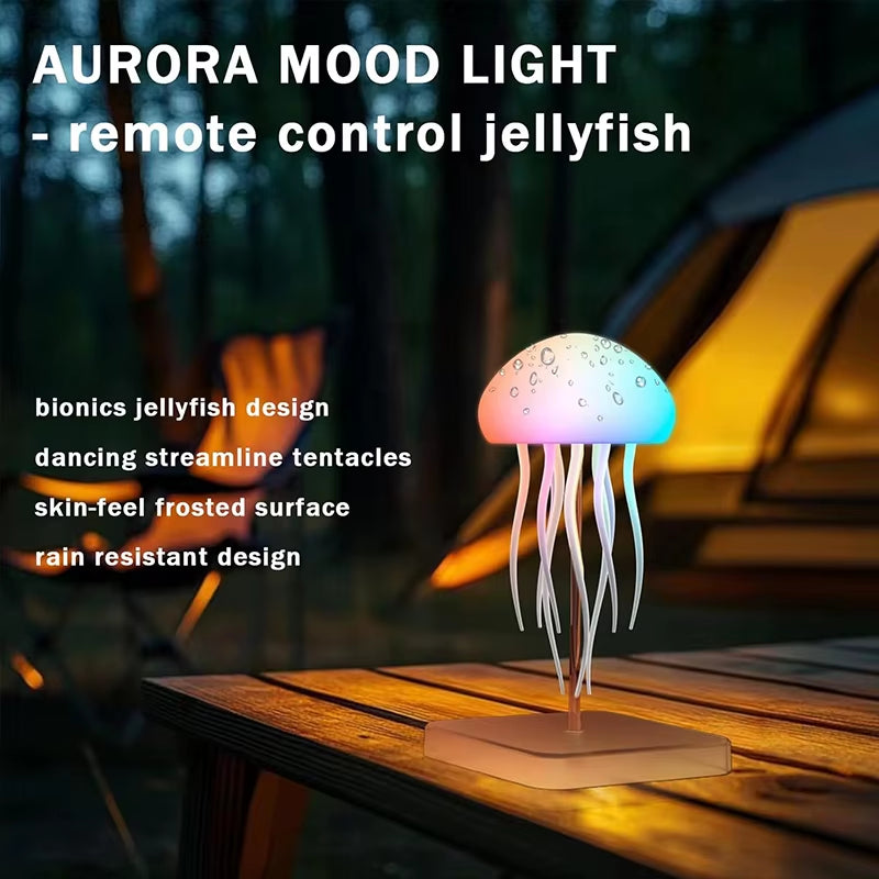 LED jellyfish lamp with remote control