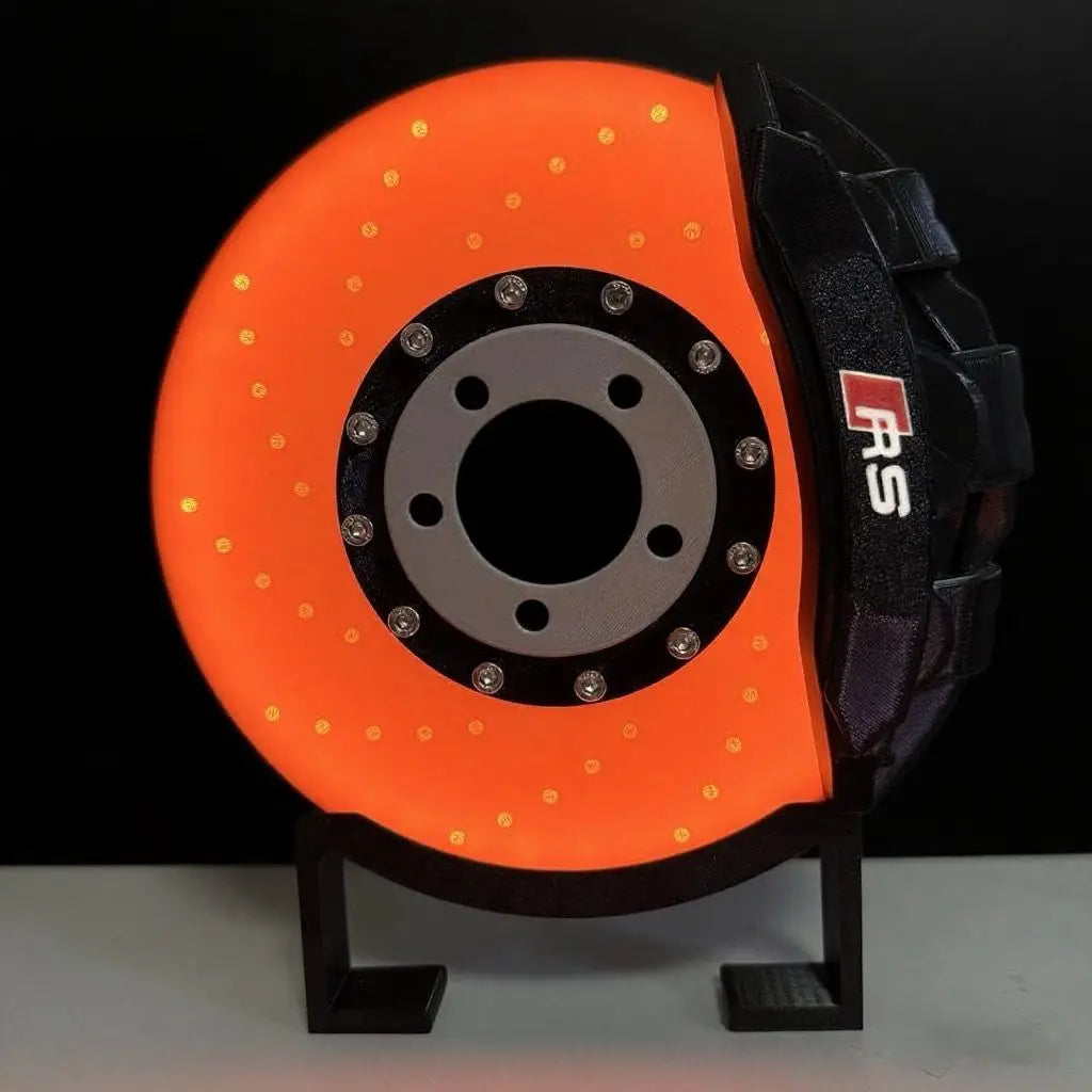 Original Night Light 3D Printing Luminous Brake Disc Caliper Model, LED Creative Desktop Charging Ambient Lamps