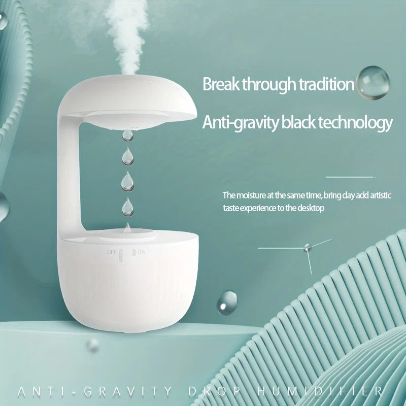 600Ml Anti-Gravity Water Droplet Humidifier USB Quiet Cool Mist LED Night Light Desktop Home Office ...