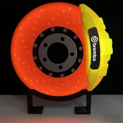 Original Night Light 3D Printing Luminous Brake Disc Caliper Model, LED Creative Desktop Charging Ambient Lamps