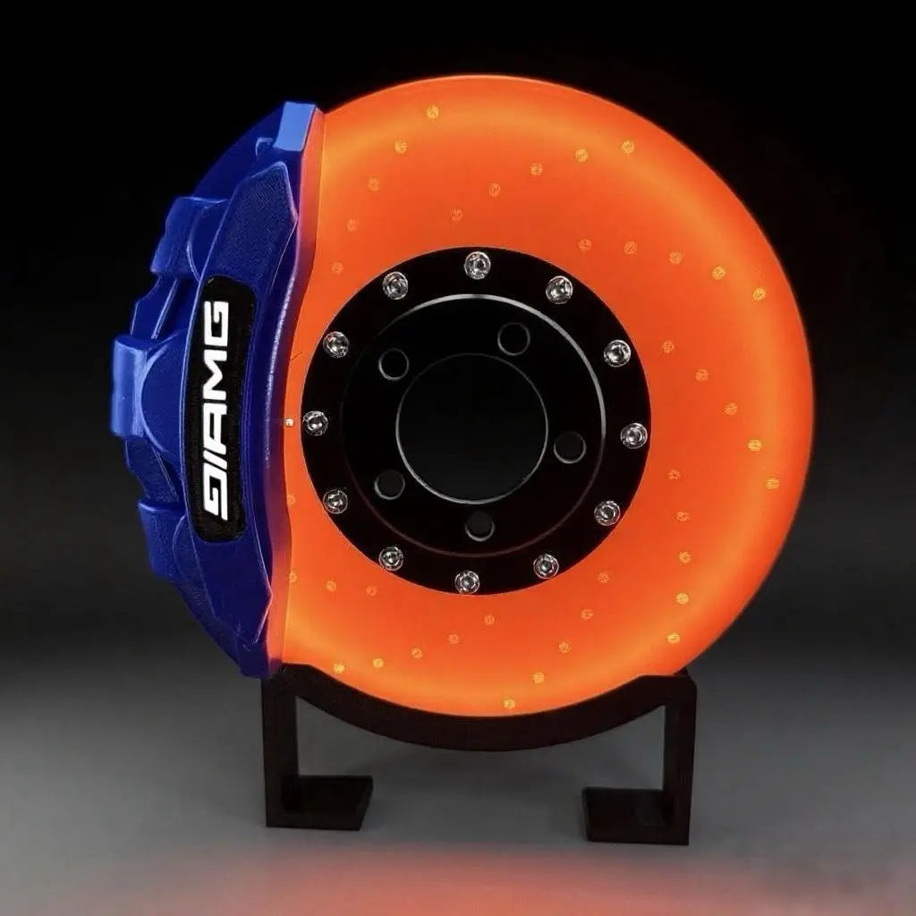Original Night Light 3D Printing Luminous Brake Disc Caliper Model, LED Creative Desktop Charging Ambient Lamps