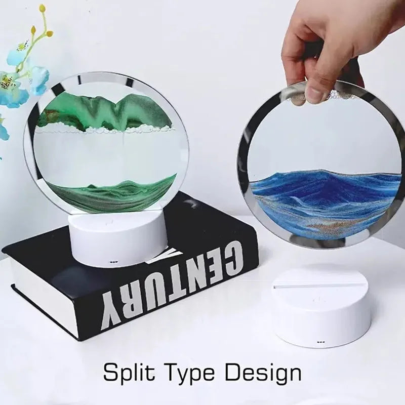 Decompression flowing sand ornament