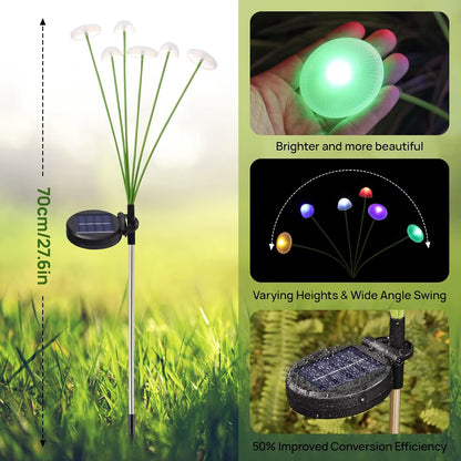 RGB solar mushroom lights color-changing