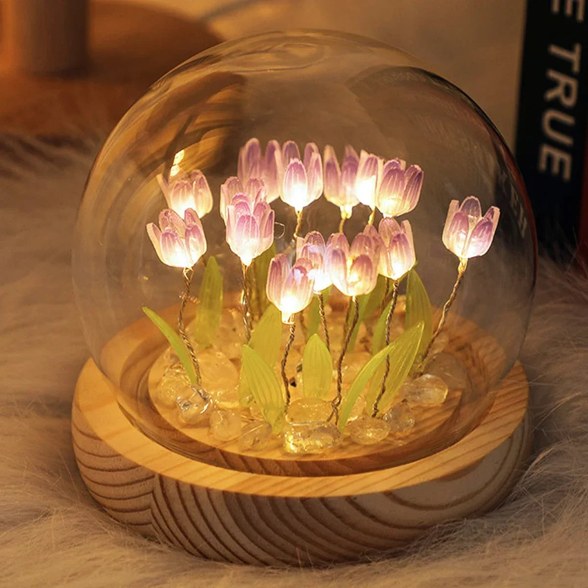 DIY tulip night light assembly step