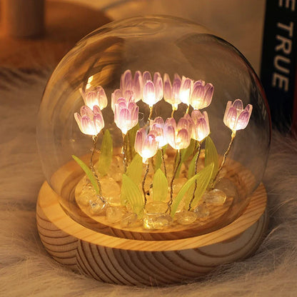 DIY tulip night light assembly step