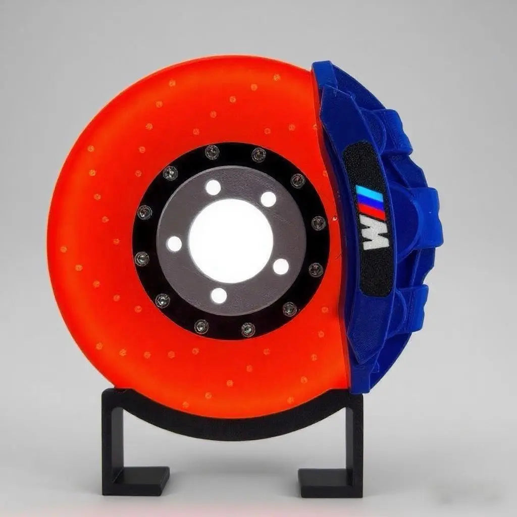 Original Night Light 3D Printing Luminous Brake Disc Caliper Model, LED Creative Desktop Charging Ambient Lamps
