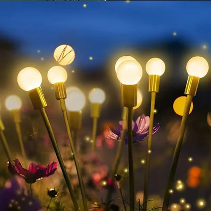 Firefly garden lights flickering warm white