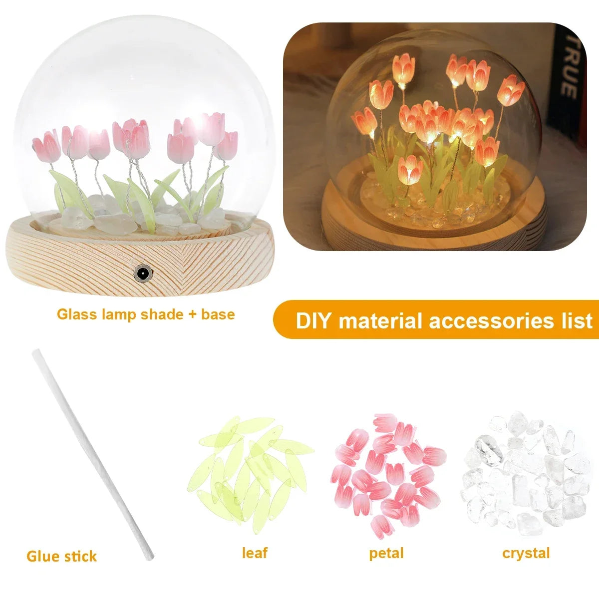 DIY tulip night light craft activity kit