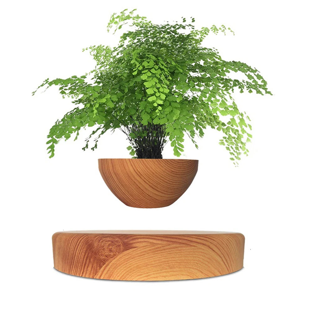Hot Sale Levitating Air Bonsai Pot Rotation Planters Magnetic Levitation Suspension Flower Floating ...
