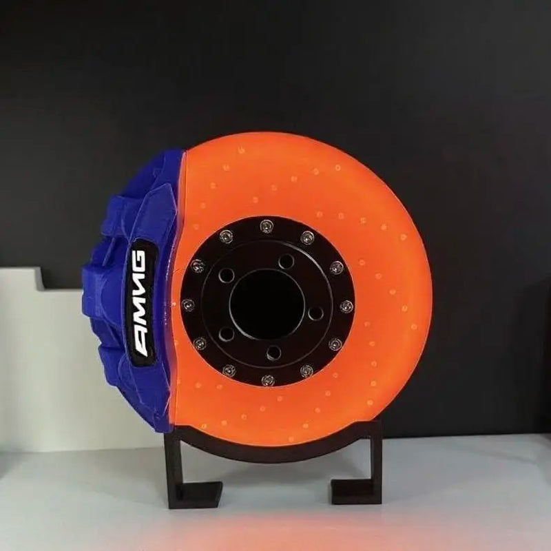 Original Night Light 3D Printing Luminous Brake Disc Caliper Model, LED Creative Desktop Charging Ambient Lamps