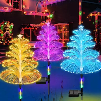 Waterproof solar jellyfish lights in a garden