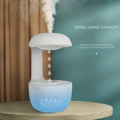 600Ml Anti-Gravity Water Droplet Humidifier USB Quiet Cool Mist LED Night Light Desktop Home Office ...